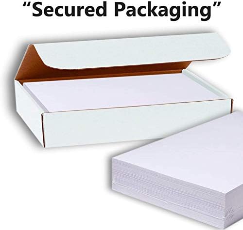 Hamilco White 80lb Cover Heavy 8.5x11 Glossy Cardstock for Photos (50PK)