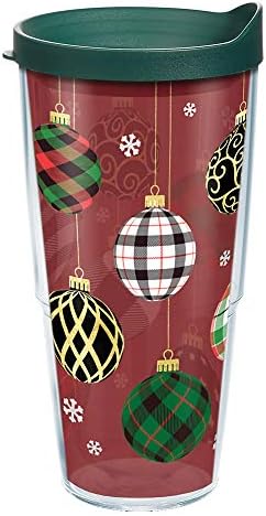 Tervis Christmas Holiday Ornaments Made in USA Double Walled Insulated Tumbler Travel Cup Keeps Drinks Cold & Hot, 24oz, Classic