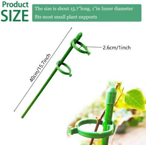 Belit 8 Pack Plant Supports for Small Plants, Garden Flowers Green Plant Support Ring, Planter Support Ring for Schlumbergera, Clivia, Succulents