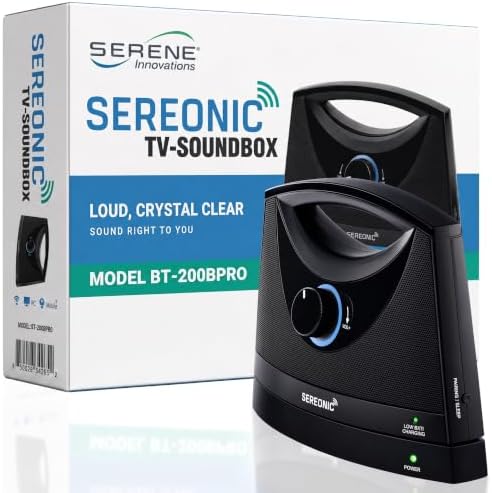 SEREONIC Portable Wireless Speakers for Smart TV - Ideal for TV Watching Without The Blaring Volume - Designed for Hard of Hearing, Elderly