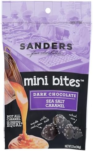 Sanders, Sea Salt Caramels Dark, 3.75 Ounce