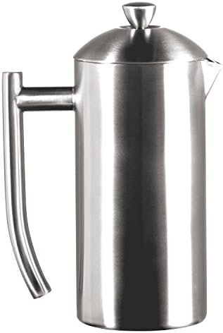Frieling Double-Walled Stainless Steel French Press Coffee Maker - 36 oz Polished & Insulated Press Pot - Stainless Steel Coffee Maker