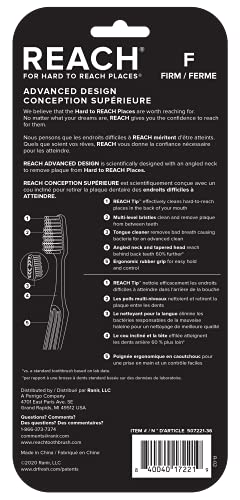 Reach Advanced Design Soft Bristle Toothbrush with Toothbrush Caps, 6 Count