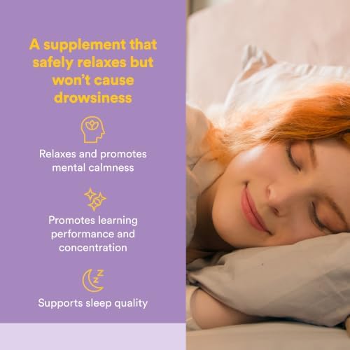 Natural Factors Suntheanine L-Theanine 100 mg - Health Supplement for Calm Outlook - L-Theanine Supplement Supports Relaxing Sleep & Aids Against Drowsiness - 60 Chewable Tablets (30 Servings)