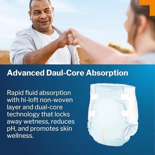 McKesson Ultra Briefs, Heavy Absorbency, Medium, Unisex, 44 in, 96 ct | Disposable, Elastic Leg Gathers and Contoured Fit for Men and Women, Incontinence