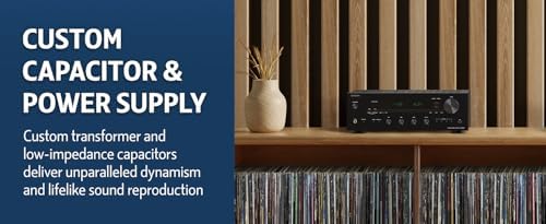 Onkyo TX-8470 2 Channel Stereo Receiver with Wi-Fi, Bluetooth, Phono, Hi-Res Audio and Roon Ready