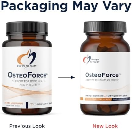 Designs for Health OsteoForce - Premium Bone Support Supplement - Highly Absorbable Nutrients - Calcium Malate, Magnesium, Zinc Bisglycinate Chelate, Vitamins D + K - Non-GMO, Soy Free (240 Capsules)