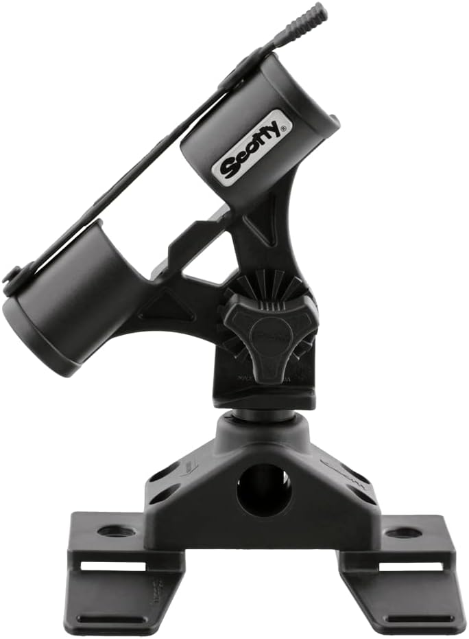 Scotty #267 Fly Rod Holder w/ #266 Float Tube Mount,Black | Fully Adjustable, 360 Degree Horizontal Rotation