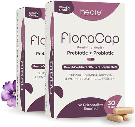 FloraCap Vaginal Probiotics for Women Health, 30 Oral Capsules | Reduce Odor, Itching, & Discomfort, pH-Balanced Formula, Urinary Tract & Healthy Vaginal Flora, Made in USA