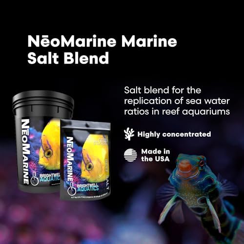 Brightwell Aquatics - NeoMarine Marine Salt Blend for Reef Aquarium - Fish Tank Starter Aquarium Salt - Aquarium Water Treatments, 16-GAL