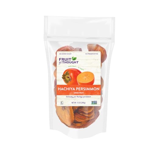 Fruit for Thought Dried Persimmons, No Sugar Added, 12 oz, Pack of 2