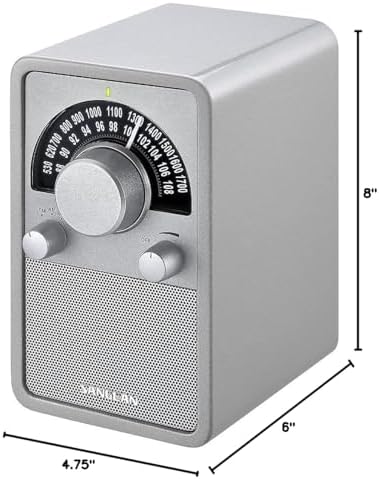 Sangean WR-15SR AM/FM Table Top Wooden Radio Silver