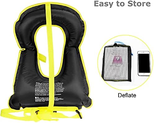 OMOUBOI Snorkel Vest for Adults Swim Vests Inflatable Snorkeling Jackets for Diving, Snorkeling, Swimming Safety (Suitable for 100-220 lbs)