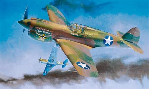 Hasegawa 1/32 P-40E Warhawk Texas Longhorn with Pilot Figure, Drop Tank and 500Ib Bomb