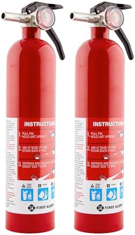 First Alert Fire Extinguisher, Standard Home Use | HOME1 UL RATED 1-A:10-B:C, Red 4-Pack