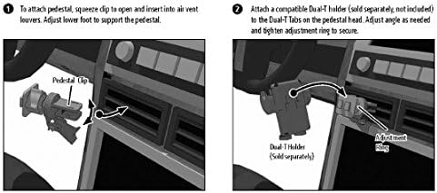 Arkon Replacement or Upgrade Air Vent Car Mounting Pedestal Dual T Pattern Compatible