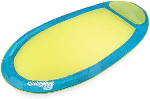 SwimWays Original Spring Float - Floating Swim Hammock for Pool or Lake - Lime/Light Blue, 6044237