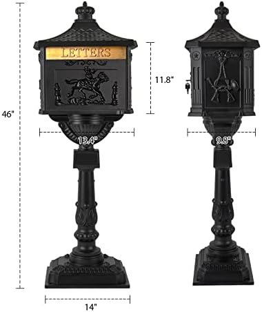 Polar Aurora Mailbox Cast Aluminum Bronze Mail Box Postal Box Security Heavy Duty New