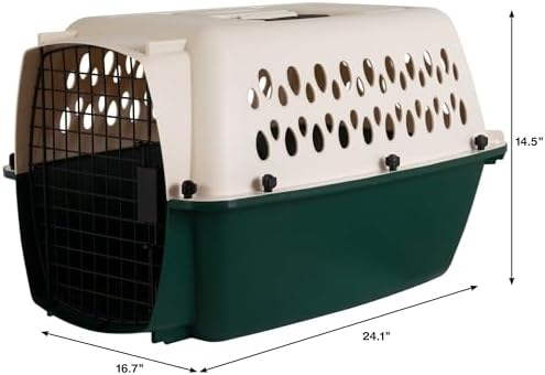Petmate Ruffmaxx Camouflage Dog Kennel Pet Carrier & Crate 40" (70-90 Lb), Outdoor and Indoor for Large, Medium, and Small Dogs - Made from Recycled Material w/ 360-Degree Ventilation, Made in USA