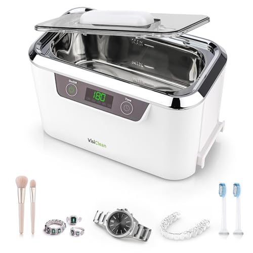 Ultrasonic Cleaner, Professional Ultrasonic Jewelry Cleaner for Diamond Ring, Silver, Gold, Earrings, Necklaces, Glasses, Denture, Retainer, Cpap