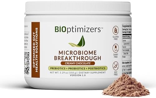 Microbiome Breakthrough Gut Support Powder Chocolate Flavor With Lactobacillus Strains