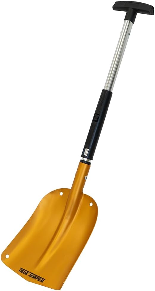 True Temper 3-in-1 Emergency Shovel for Car or Truck, Foldable with Ice Scraper, Ice Brush, Compact Storage for Vehicle or Hiking, Use in Snow, Dirt