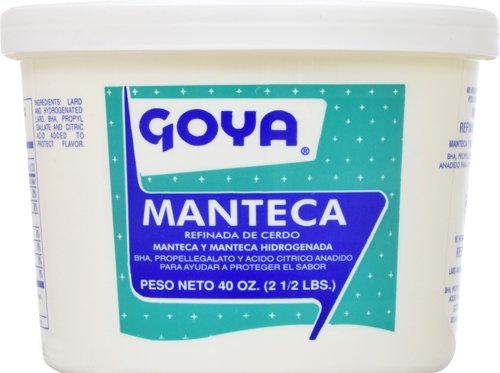 Goya Manteca Lard for Cooking and Baking, Rich Flavor for Tamales, 4 Pound | Bulk 4 Pound Tub, Premium Pork Fat, Rich Flavor for Tamales, Empanadas, And Pastries, Enjoy Any Time of Day, Great Taste
