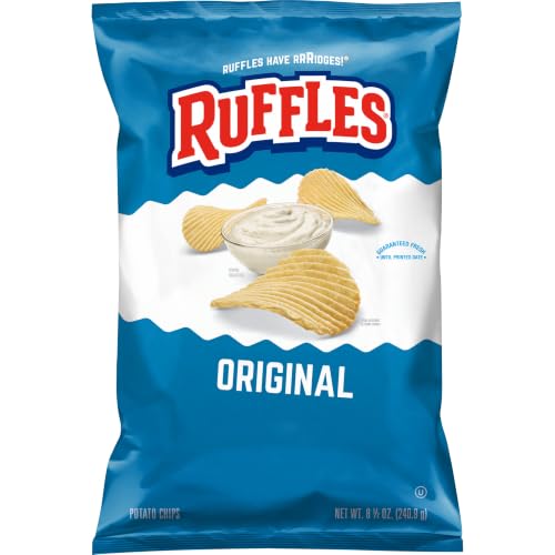 Ruffles Potato Chips, Queso, Cheddar Cheese, 8 Ounce
