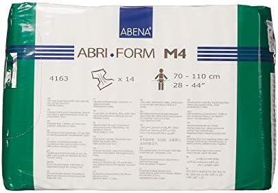 Abena Abri-Form Comfort Plastic-Backed Briefs, Level 4, (Medium To Large Sizes) Medium, 14 Count | Disposable