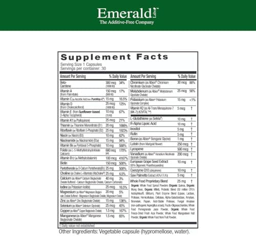 EMERALD LABS Men's 45 Plus 1-Daily Multi, 60 Capsules