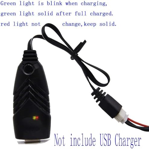 Blomiky 2 Pack 3S 1.5A Lithium Charger Cable Suitable for RC Car Boat Airplane Drone Airsoft 3 Cell Lipo Battery / 11.1V USB New 2