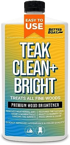 Teak Cleaner and Brightener for Wood, Teak Oil or Sealer for Boats, Indoor