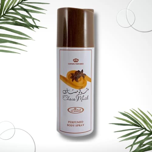 AL REHAB Choco Musk Arabian Perfumes For Women - Body Spray 200 ML - Experience A Captivating & Long Lasting Perfume - Indulge In An Unforgettable