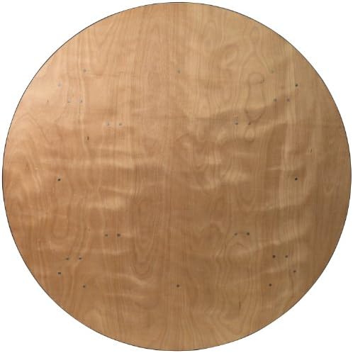 Flash Furniture Furman 6' Round All-Occasion Wood Folding Event Table, Foldable Round Portable Banquet Table with Wooden Top