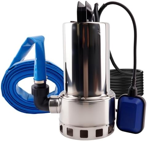 1.5HP Sump Pump, 4000GPH High Flow Clean&Dirty Water Pump