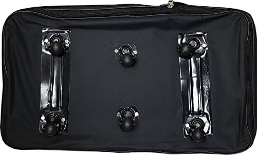 40" Black Rolling Wheeled Duffle Bag Spinner Suitcase Luggage - 5 Wheels