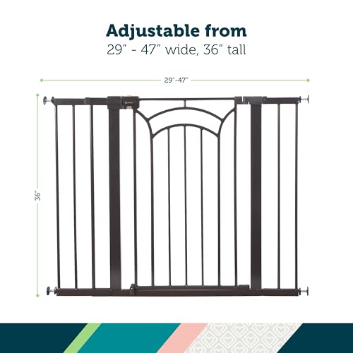 Safety 1st Easy Install Baby Gates for Doorways, Tall & Wide, Décor Easy Install, Pressure Mount Fastening, No Drilling