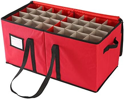 Sattiyrch Christmas Ornament Storage Box,Box Contributes Slots for 128 Holiday Ornaments 3-Inch