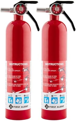First Alert Fire Extinguisher, Standard Home Use | HOME1 UL RATED 1-A:10-B:C, Red 4-Pack