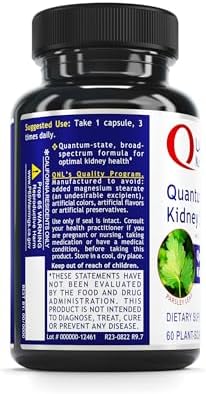 Quantum Nutrition Labs Kidney Support - Kidney Health Supplement, Natural Antioxidant Support for Men and Women with Cranberry, Rhodiola Rosea
