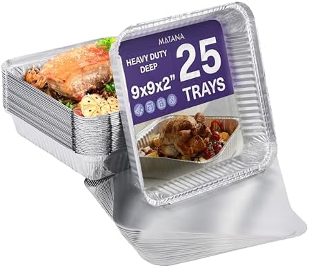 MATANA 40 Pack 9 Inch Round Aluminum Foil Pie Pans with Lids, Pie Tins Disposable for Cinnamon Rolls, Baking Tarts & Cakes, Pie Pan For Cooking