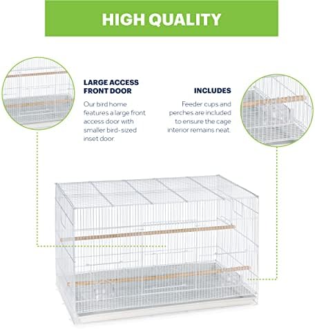 Prevue Pet Products Flight Cage Metal Steel Bird Crate, Multi-Bird Home Stackable Cage for Birds, Home Crate for Extra-Small Pet Parakeets, Finches
