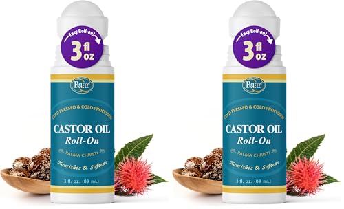 Baar Cold-Pressed Castor Oil, Cold-Processed, Hexane-Free, Palma Christi, for Skin, Hair, Massage & Castor Oil Packs, BPA-Free Bottle, 32 oz | Hexane free, Palma Christi oil, BPA-free bottle, skin, hair and massage applications