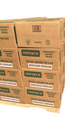 2017 Pack Date - Sopakco Low Sodium MRE Case Pallet - 48