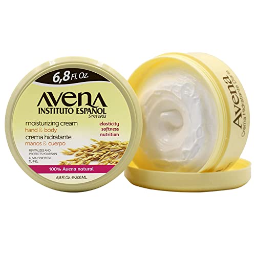 Avena Instituto Espaol Moisturizing Cream, Hand & Body, Revitalizes and Protects Your Skin, 2-Pack of 6.8 FL Oz Each