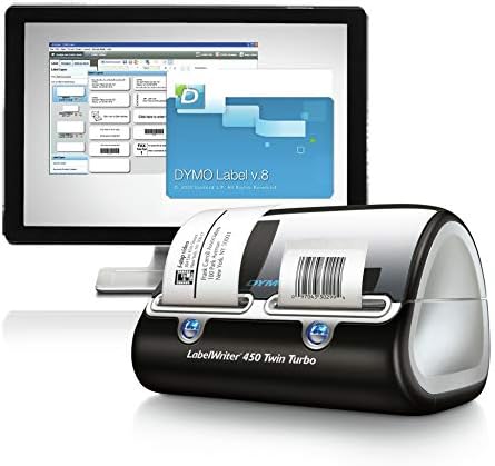 LabelWriter 450 Twin Turbo Label Printer, 71 Labels/min Print Speed, 5.5 x 8.4 x 7.4