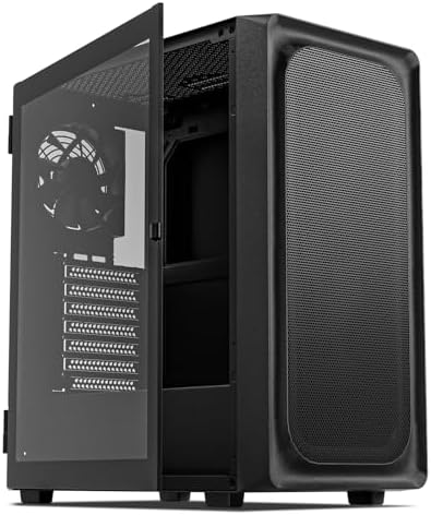 DARKROCK EC2 ATX Mid Tower Gaming Computer PC Case, Type-C Ready | Supports 50 Series Graphics Cards, Tempered Glass Side Panel