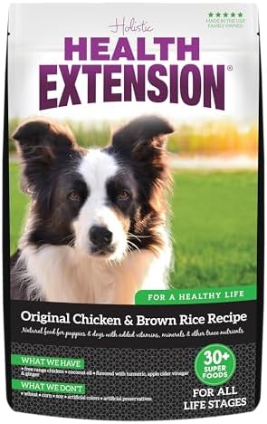 Health Extension Lamb & Brown Rice Dry Dog Food, Protein Packed Formula with Probiotics & Superfoods for Digestion & Coat Health (30 lb)