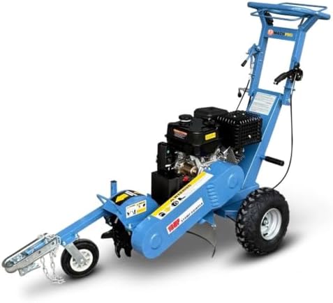 15HP Commercial Stump Grinder - 420cc Gas Powered Tree Stump Remover with Electric Start, 12" Cutting Wheel, 9 Tungsten Teeth