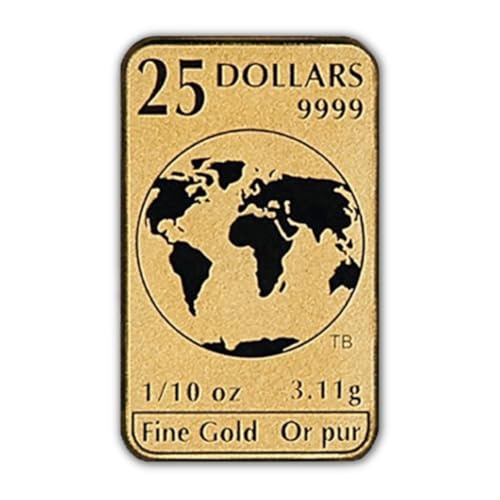2016 1/10 oz Royal Canadian Mint Legal Tender Gold Bar 24K $25 Seller BU